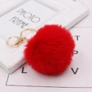 Fashion faux otter fur keychain pom pom