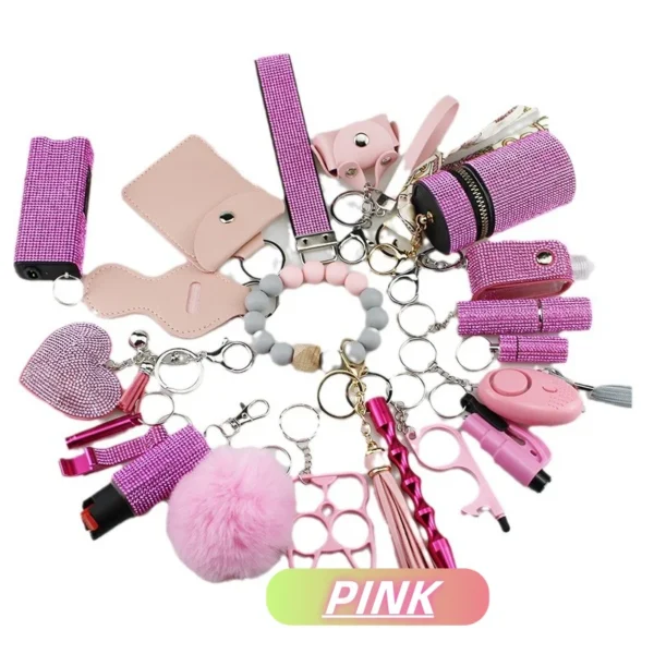 Diamond 21 Pcs Keychain Set For Women And Kids - Image 9