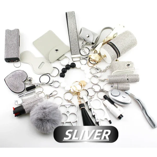 Diamond 21 Pcs Keychain Set For Women And Kids - Image 11