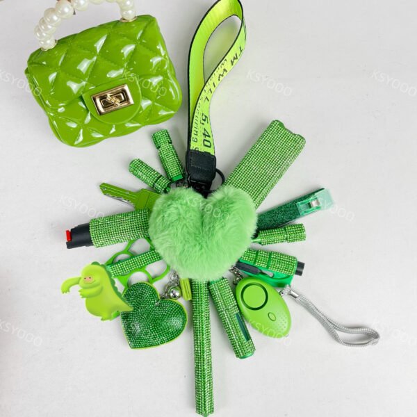 Diamond 17 Pcs Keychain Set For Women And Kids - Image 3