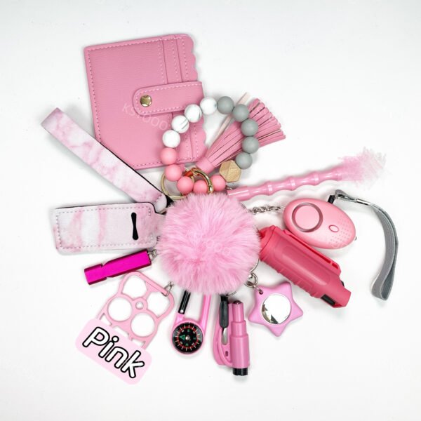 13pcs Keychain Sets With Wristlet Bracelet Wallet, Locator For Kids - Image 2