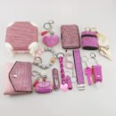 14 pcs Diamond keychain set