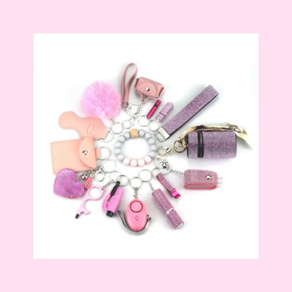 15 pcs Diamond keychain set