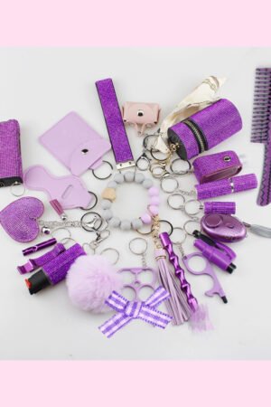 Diamond 21 Pcs Keychain Set For Women And Kids