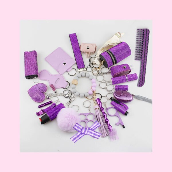 Diamond 21 Pcs Keychain Set For Women And Kids