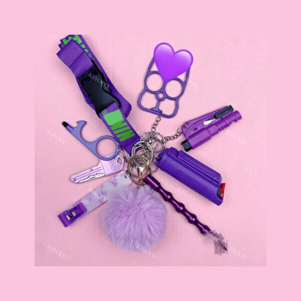9 Pcs Keychain Set For Women And Kids