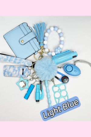 13pcs Keychain Sets With Wristlet Bracelet Wallet, Locator For Kids