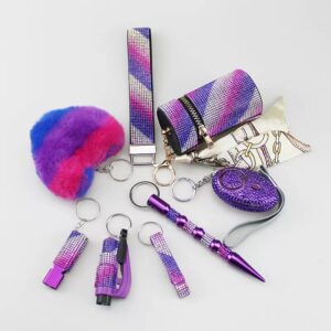 Diamond 8 pcs Keychain Set
