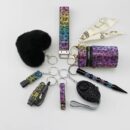 Diamond 8 pcs Keychain Set
