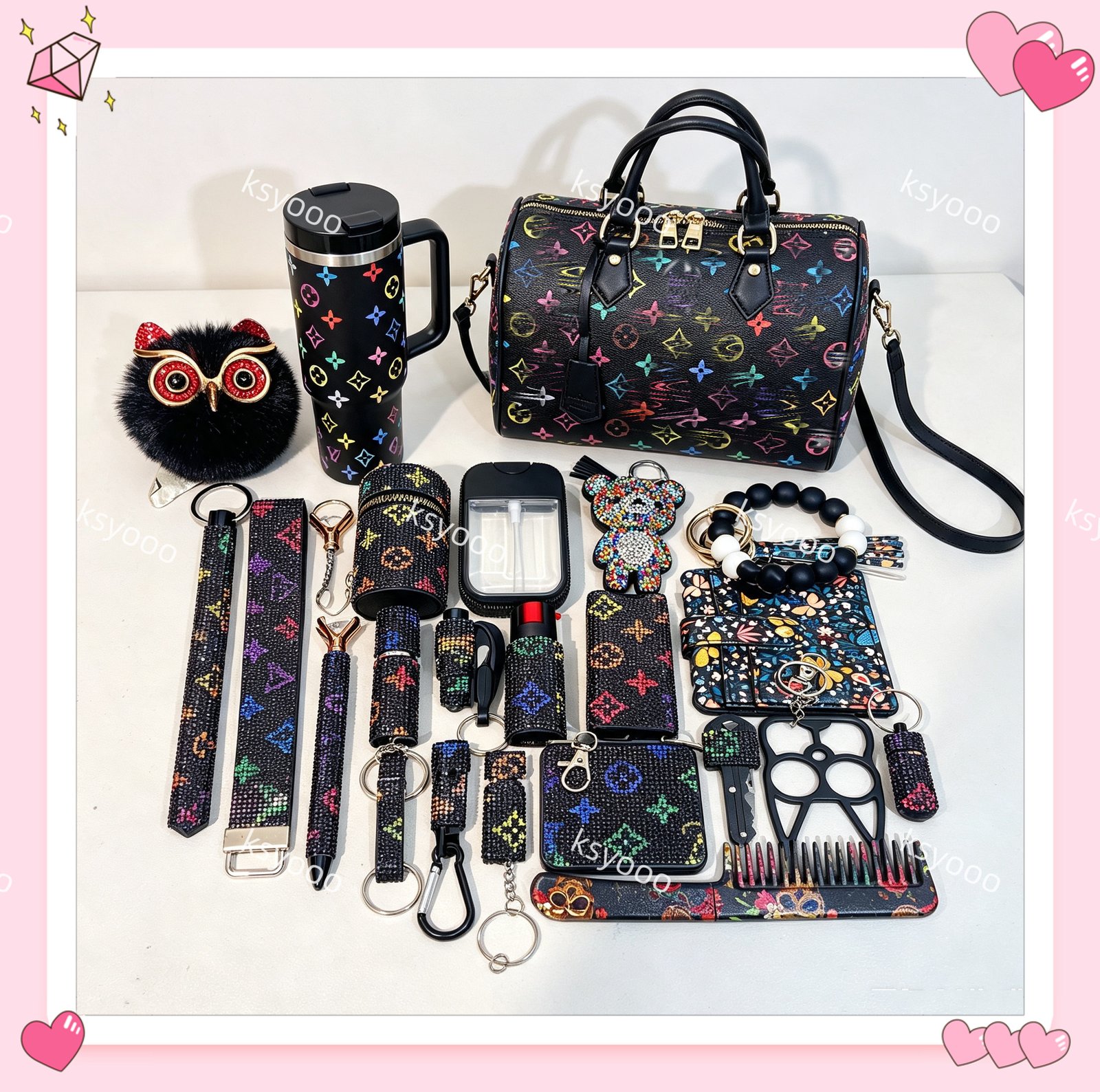 2026 New Fashion Diamond Keychain Set - Image 4